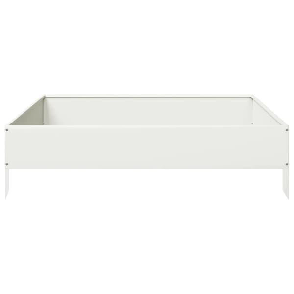 vidaXL Høybed hvit 100x100x26 cm stål