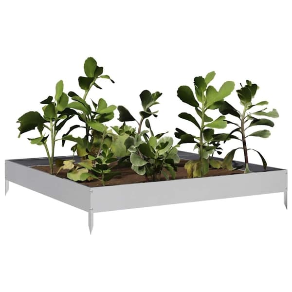 vidaXL højbed 100x100x18,5 cm galvaniseret stål