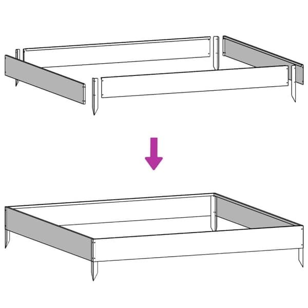 vidaXL højbed 100x100x18,5 cm galvaniseret stål