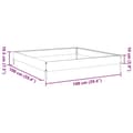 Miniatyrbillede 11 af 11: vidaXL højbed 100x100x18,5 cm galvaniseret stål