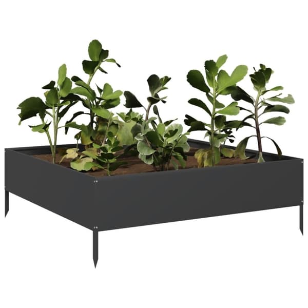 vidaXL højbed 100x100x33,5 cm stål sort