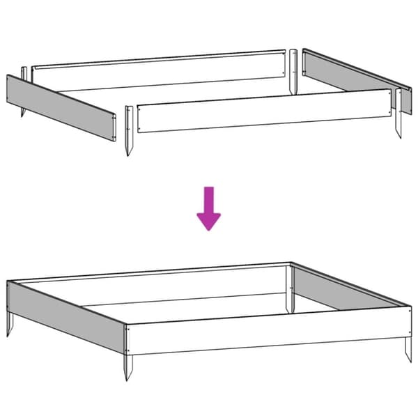 vidaXL højbed 100x100x33,5 cm stål sort