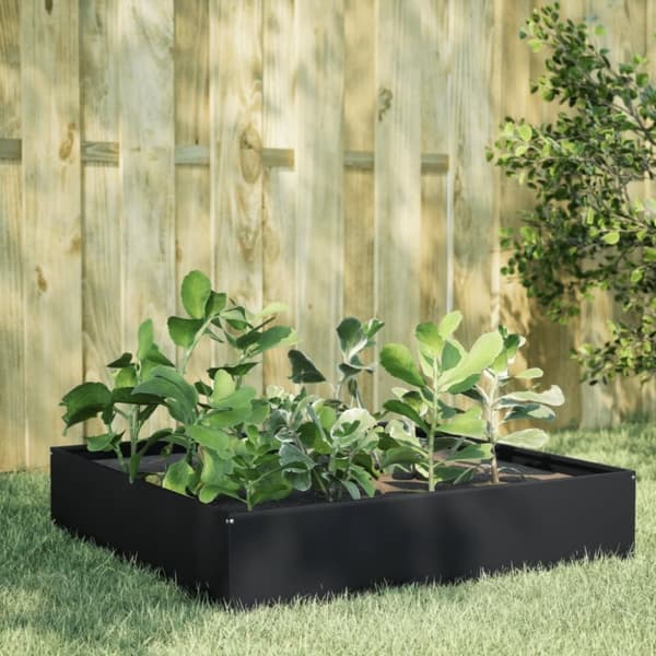 vidaXL højbed 100x100x33,5 cm stål sort