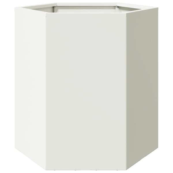 vidaXL Havekrukker 2 stk. 46x40x45 cm sekskantet stål hvid
