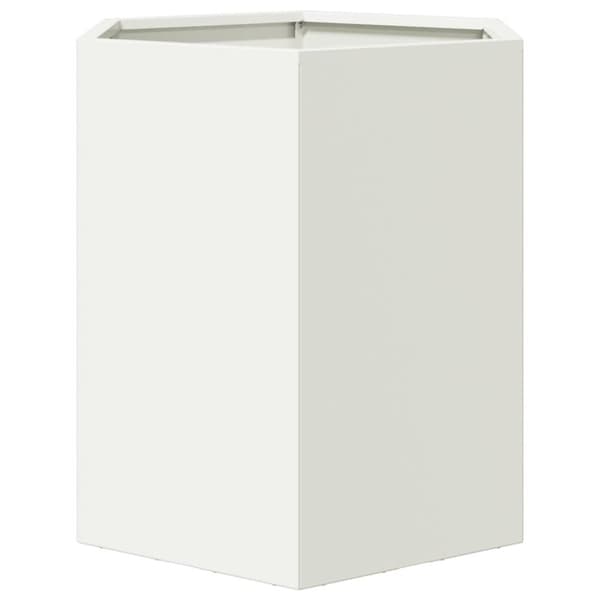 vidaXL Havekrukker 2 stk. 46x40x45 cm sekskantet stål hvid