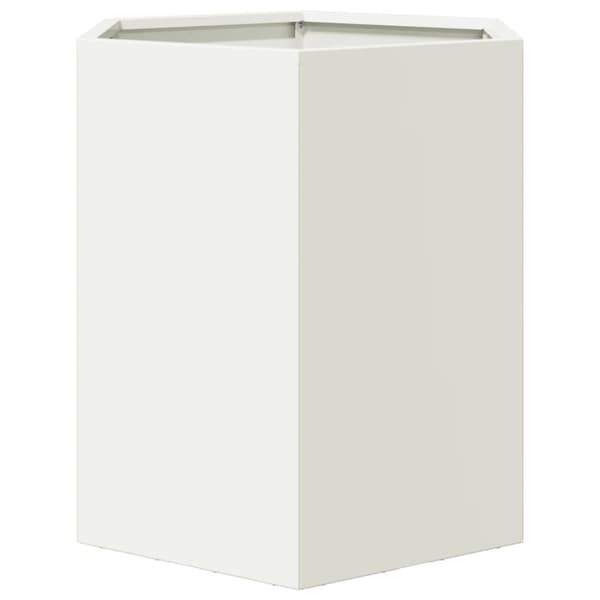 vidaXL Havekrukker 2 stk. 46x40x45 cm sekskantet stål hvid