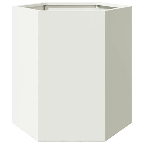 vidaXL Havekrukker 2 stk. 46x40x45 cm sekskantet stål hvid