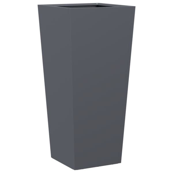 vidaXL Trädgårdskrukor 2 st antracit 35x35x75 cm stål