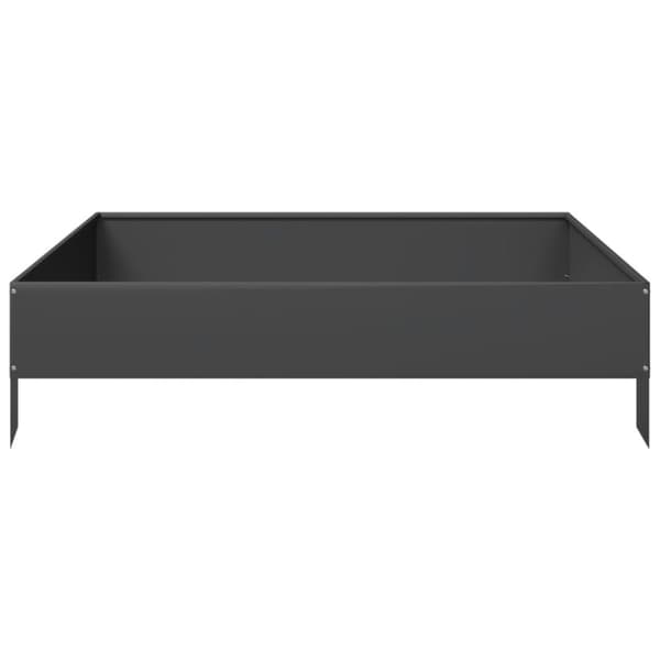 vidaXL Høybed svart 100x100x26 cm stål