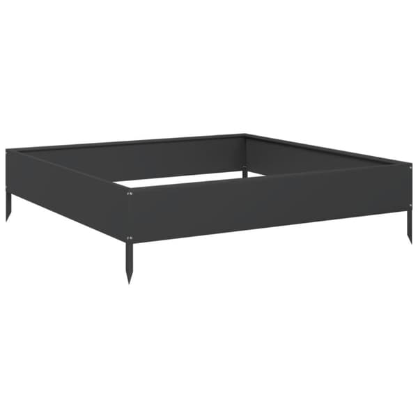 vidaXL Høybed svart 100x100x26 cm stål