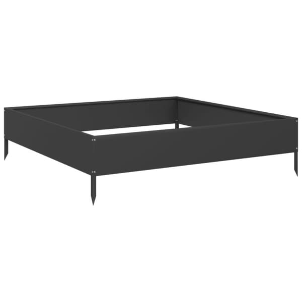 vidaXL Høybed svart 100x100x26 cm stål