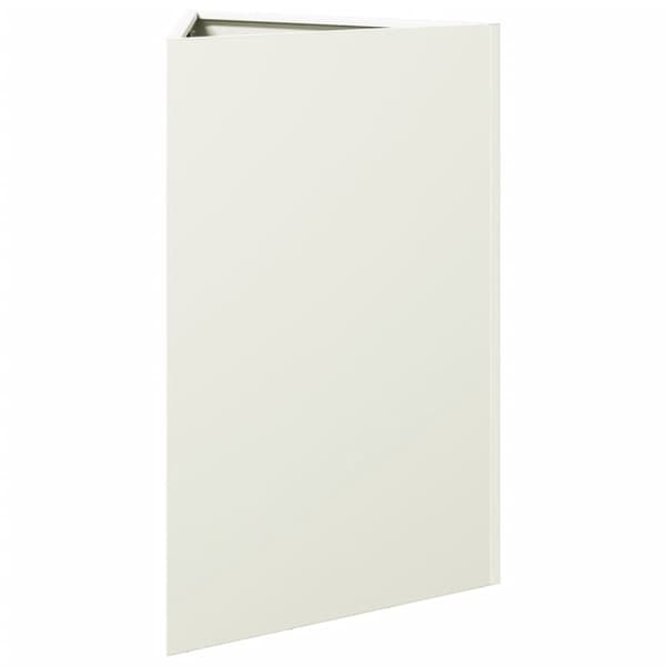 vidaXL Plantekasser 2 stk hvit trekantet 50x43x75 cm stål