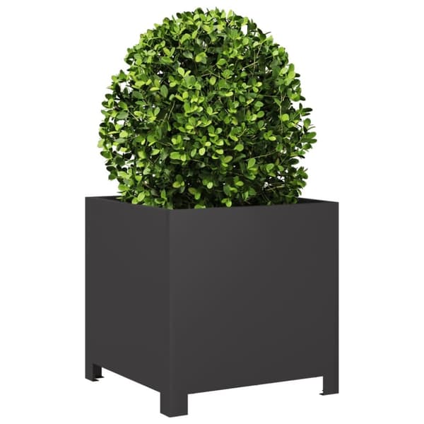vidaXL Plantekasser 2 stk svart 40x40x40 cm stål