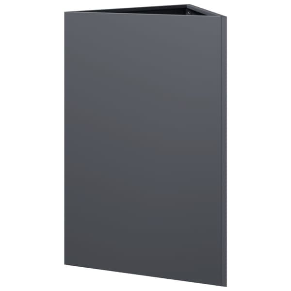 vidaXL Plantekasser 2 stk antrasitt trekantet 50x43x75 cm stål
