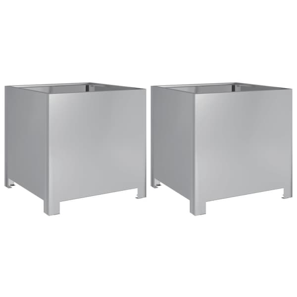 vidaXL plantekrukker 2 stk. 40x40x40 cm galvaniseret stål