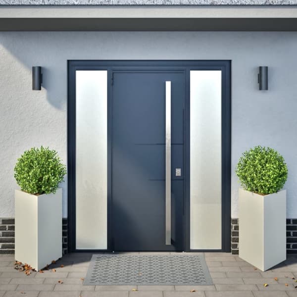 vidaXL plantekasser 2 stk. 50x43x75 cm trekantet stål hvid