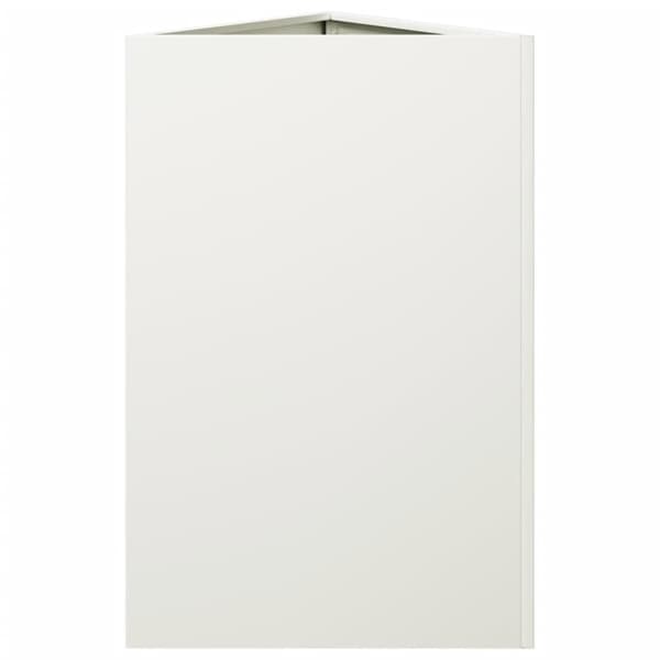 vidaXL plantekasser 2 stk. 50x43x75 cm trekantet stål hvid