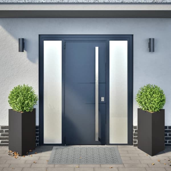 vidaXL plantekrukker 2 stk. 50x43x75 cm trekantet stål sort