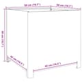 Pikkukuva 11 / 11: vidaXL Puutarhakukkalaatikko 50x50x50 cm ruostumaton teräs