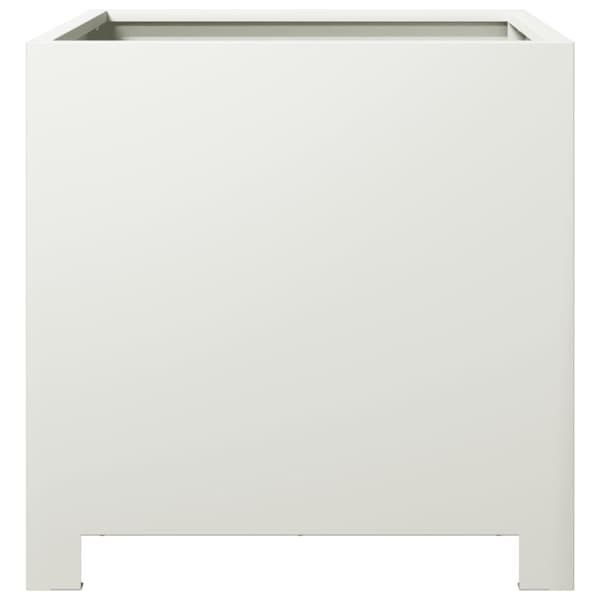vidaXL plantekrukker 2 stk. 40x40x40 cm stål hvid