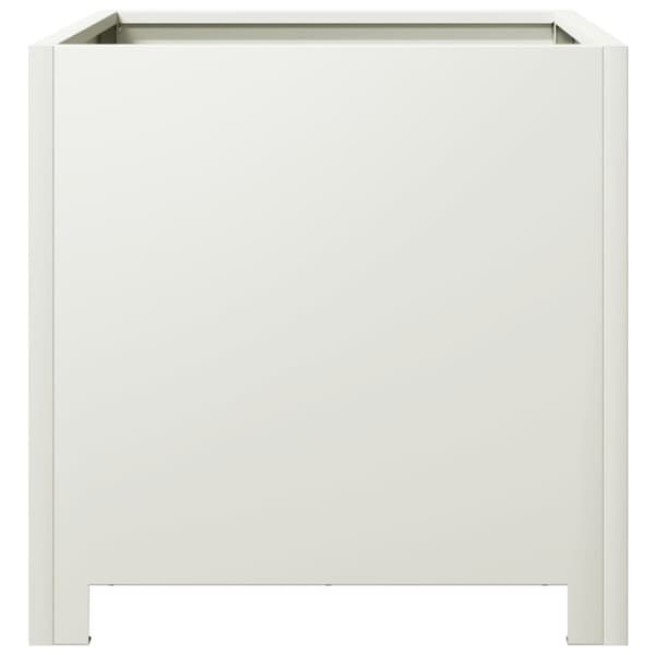 vidaXL plantekrukker 2 stk. 40x40x40 cm stål hvid