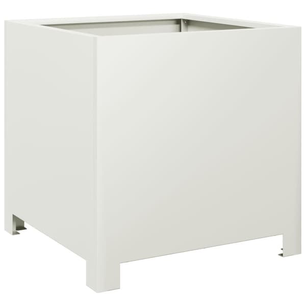 vidaXL plantekrukker 2 stk. 40x40x40 cm stål hvid