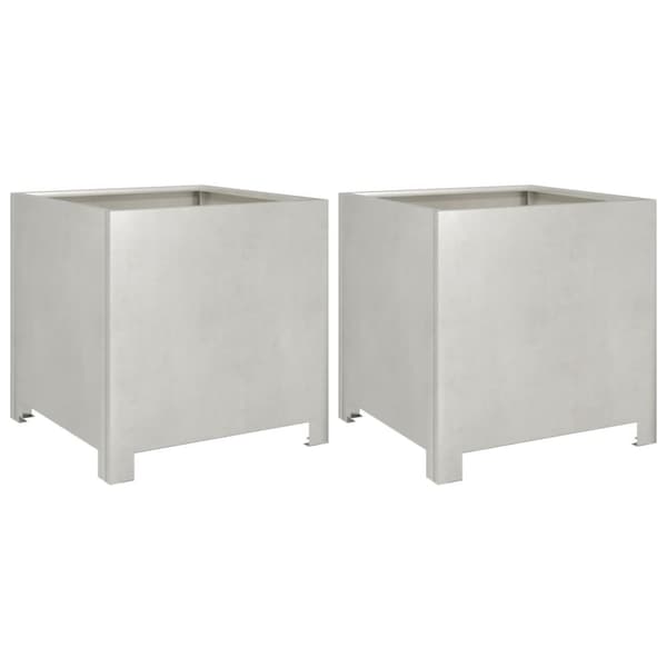 vidaXL Plantekasser 2 stk 40x40x40 cm rustfritt stål