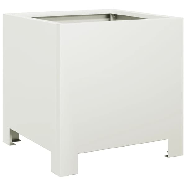 vidaXL plantekasse 30x30x30 cm stål hvid