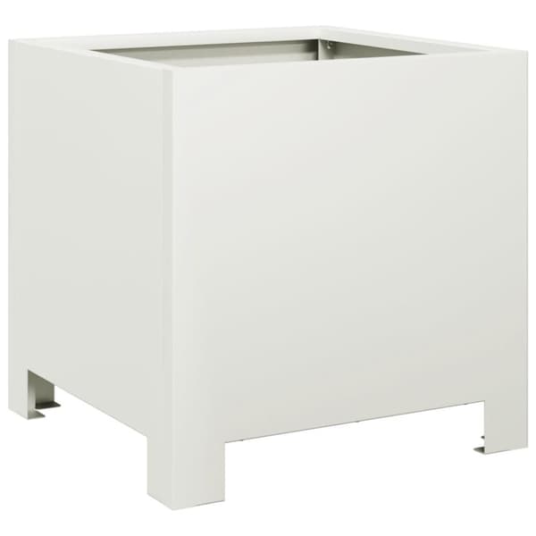 vidaXL plantekasse 30x30x30 cm stål hvid