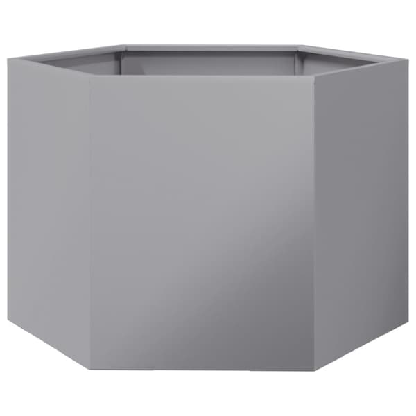 vidaXL plantekasse 69x60x45 cm sekskantet galvaniseret stål