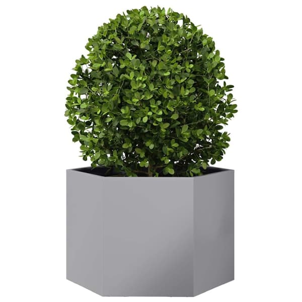 vidaXL plantekasse 69x60x45 cm sekskantet galvaniseret stål