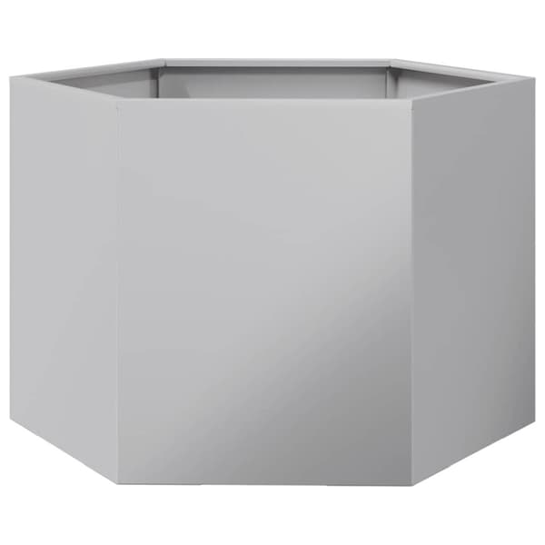 vidaXL plantekasse 69x60x45 cm sekskantet galvaniseret stål