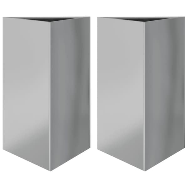 vidaXL Puutarhakukkalaatikot 2 kpl kolmio 50x43x75 cm galvanoitu teräs