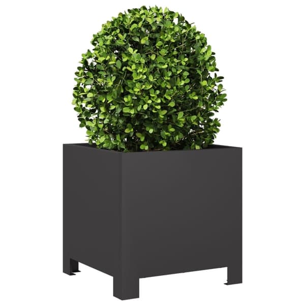vidaXL Plantekasse svart 30x30x30 cm stål