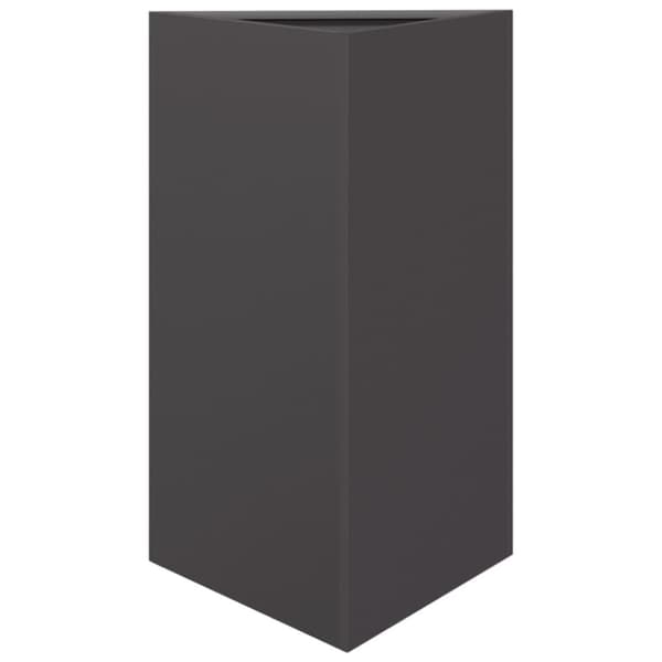 vidaXL Plantekasse svart trekantet 50x43x75 cm stål