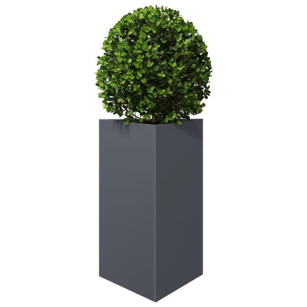 vidaXL Plantekasse antrasitt trekantet 50x43x75 cm stål