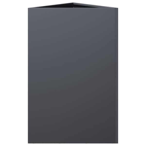 vidaXL Plantekasse antrasitt trekantet 50x43x75 cm stål