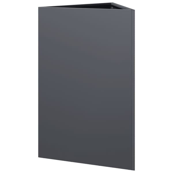 vidaXL Plantekasse antrasitt trekantet 50x43x75 cm stål