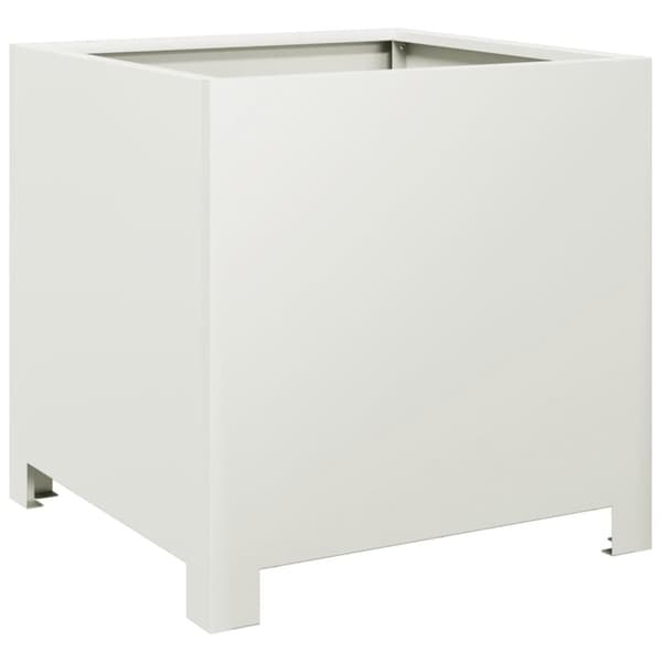 vidaXL Plantekasser hvit 40x40x40 cm stål