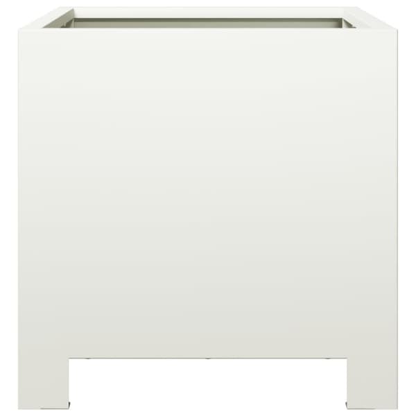 vidaXL Plantekasse hvit 30x30x30 cm stål