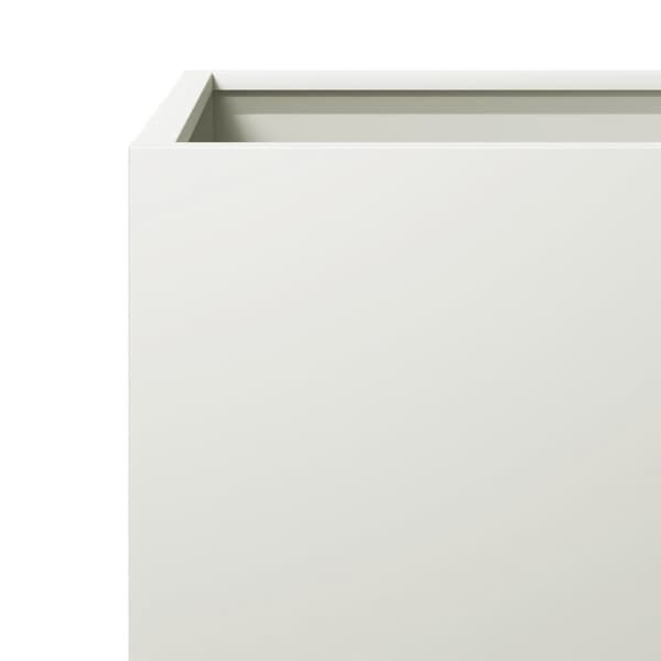 vidaXL Plantekasse hvit 30x30x30 cm stål