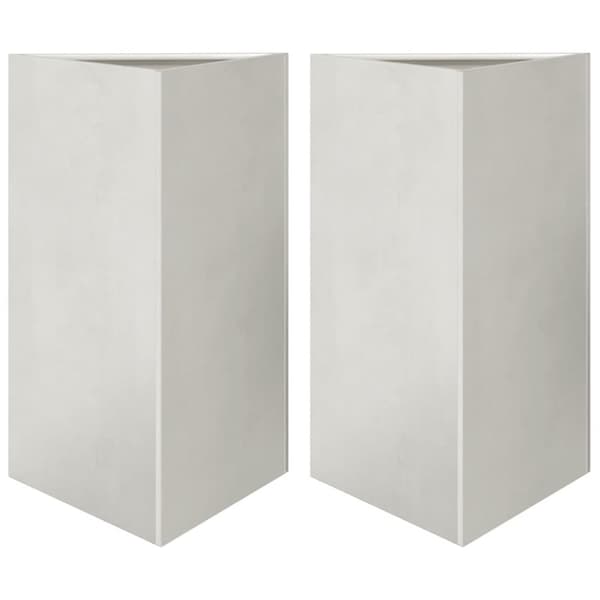 vidaXL Plantekasser 2 stk trekantet 50x43x75 cm rustfritt stål