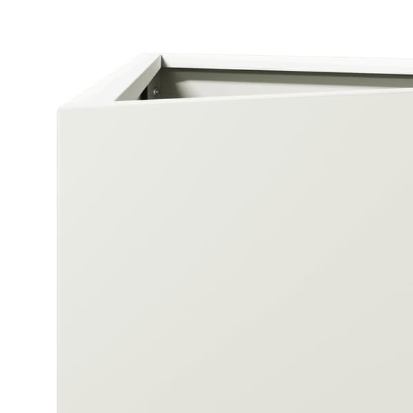 vidaXL Plantekasser 2 stk hvit trekantet 30x26x75 cm stål