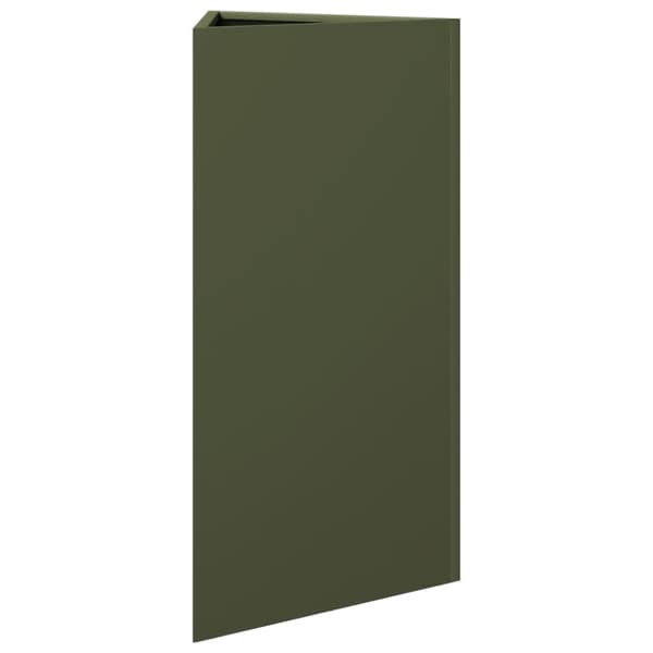 vidaXL Plantekasser 2 stk olivengrønn trekantet 40x34,5x70 cm stål