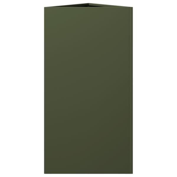 vidaXL Plantekasser 2 stk olivengrønn trekantet 40x34,5x70 cm stål