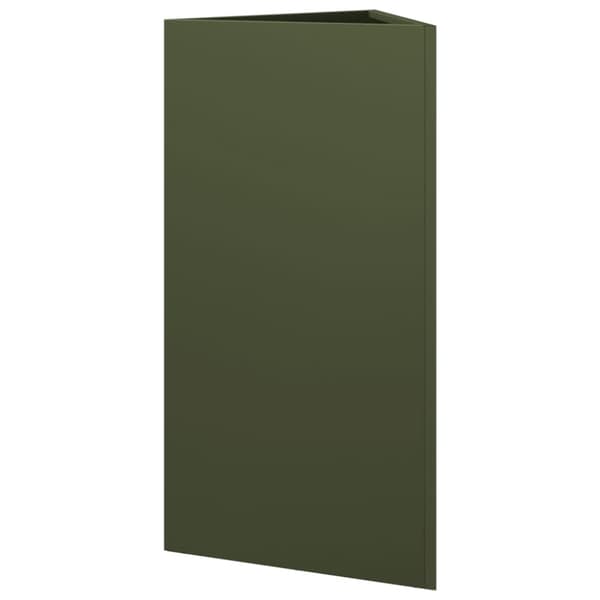 vidaXL Plantekasser 2 stk olivengrønn trekantet 40x34,5x70 cm stål