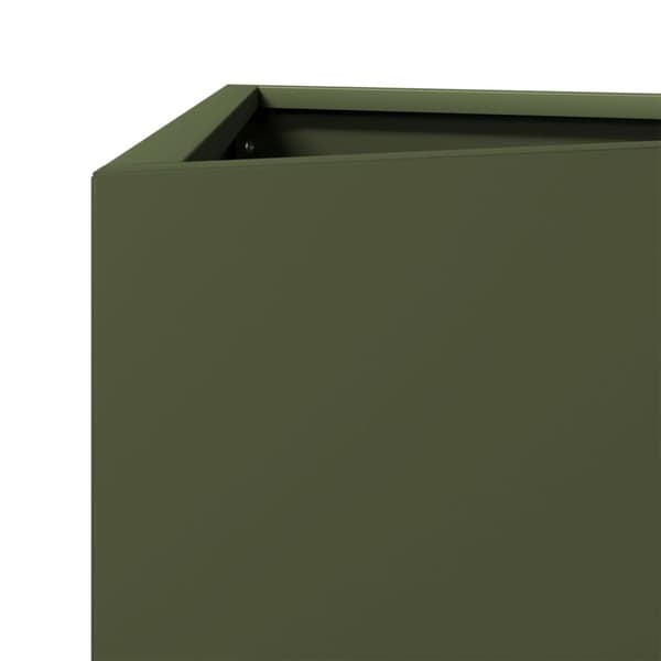 vidaXL Plantekasser 2 stk olivengrønn trekantet 40x34,5x70 cm stål
