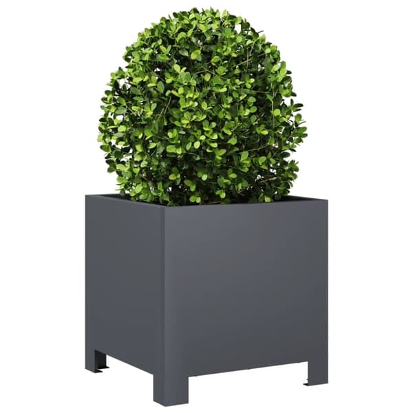 vidaXL Plantekasse antrasitt 30x30x30 cm stål