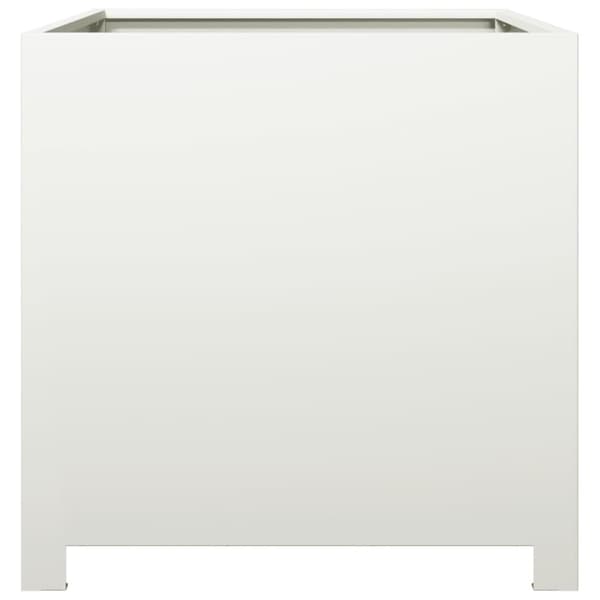 vidaXL Plantekasse hvit 50x50x50 cm cortenstål