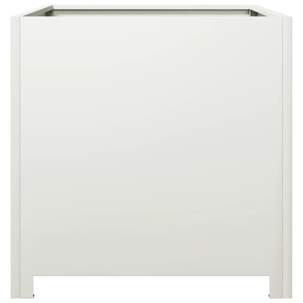 vidaXL Plantekasse hvit 50x50x50 cm cortenstål